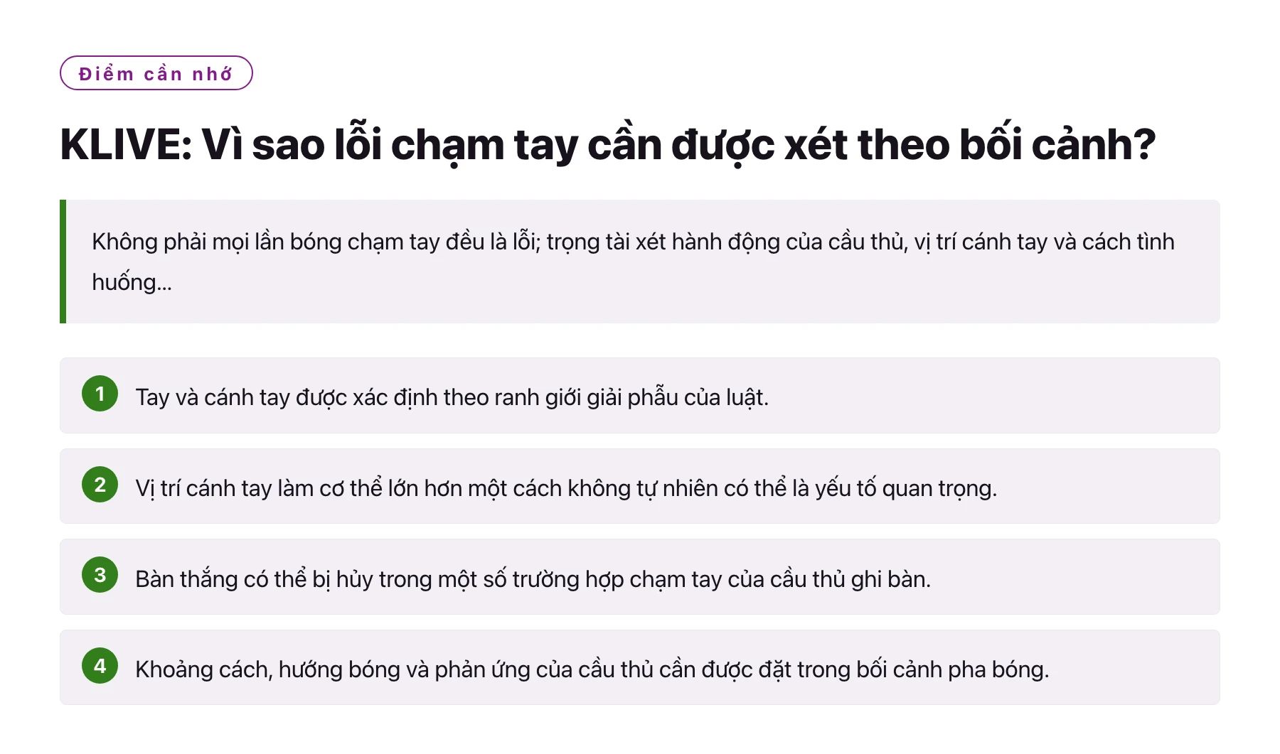 KLIVE: Vì sao lỗi chạm tay cần được xét theo bối cảnh?——全文要点速览